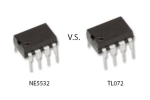 NE5532 an Tl072: Wat setzt dës op-amps ausser?