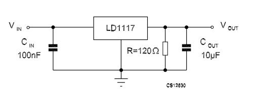 LD1117 Application Circuit (for 1.2 V)