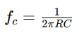 cutoff frequency formula