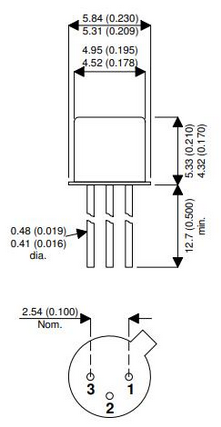 2N2907A Dimensions