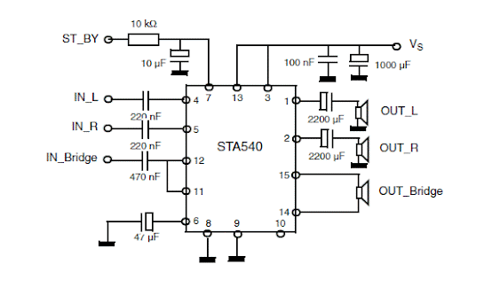 STA540 Applications Circuit